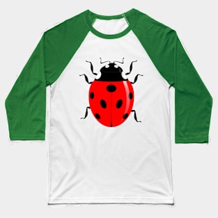 RED AND BLACK SPOTTED BEETLE Baseball T-Shirt